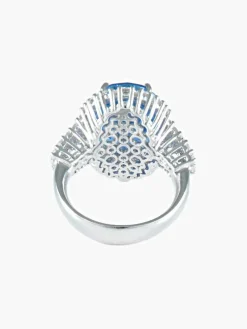 Bague Marguerite Saphir et Diamants