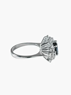Bague Marguerite Saphir et Diamants