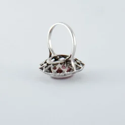 Bague Marguerite Tourmaline rose et Diamants