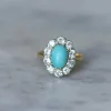 Bague Marguerite turquoise et diamants