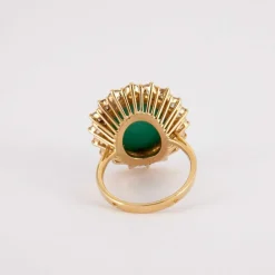 Bague Marguerite turquoise, diamants