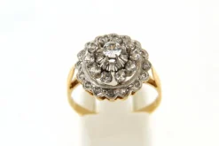 Bague Margueritte en Or jaune, saphir blanc & Diamants