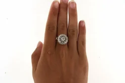 Bague Margueritte en Or jaune, saphir blanc & Diamants