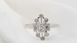 Bague Marquise ajourée Diamants