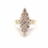Bague marquise deux ors, diamants