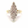 Bague marquise deux ors, diamants