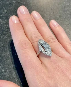 Bague marquise diamant 2 carats