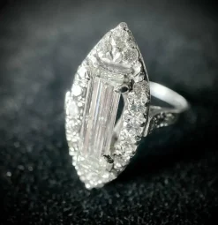 Bague marquise diamant 2 carats