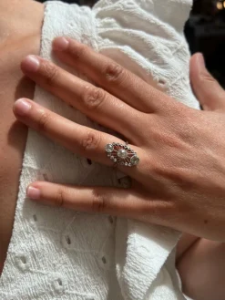 Bague marquise Diamants Belle Epoque