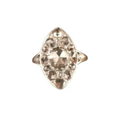 Bague Marquise Diamants en Or Et Platine