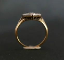 Bague Marquise Diamants en Or Et Platine