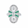 Bague Marquise Emeraude Diamants