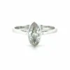 Bague marquise en or blanc
