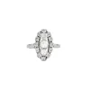 Bague marquise en or gris et diamants