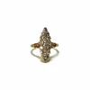 Bague Marquise en Or jaune et Diamants