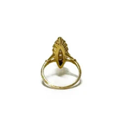 Bague Marquise en Or jaune et Diamants