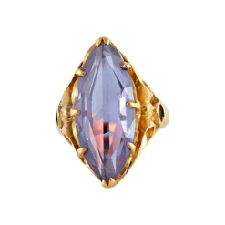 BAGUE MARQUISE "FANTASY" OR & AMETHYSTE