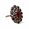 Bague marquise grenats en or rose