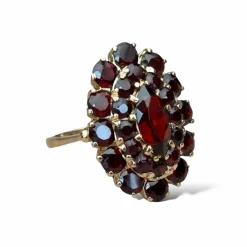 Bague marquise grenats en or rose
