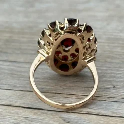 Bague marquise grenats en or rose