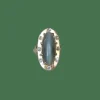 Bague Marquise oeil de chat, diamants
