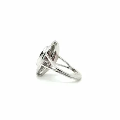 Bague Marquise or blanc - Rubis et Diamants