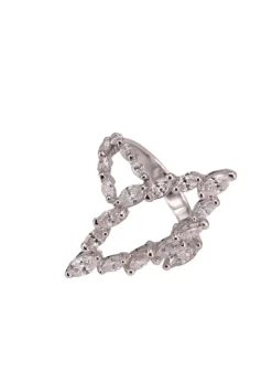 Bague marquise Or blanc Diamant