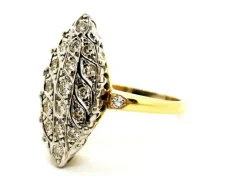 Bague Marquise Or blanc Diamant