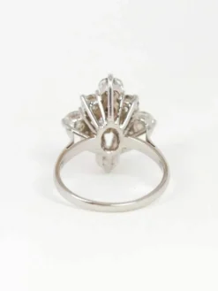 Bague marquise or diamants