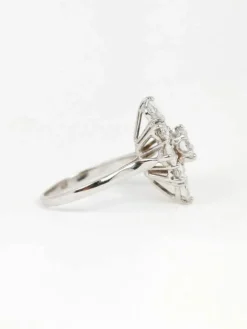 Bague marquise or diamants