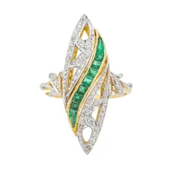 Bague Marquise Or jaune Diamant