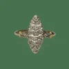 Bague marquise or jaune diamants