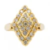 Bague Marquise Or jaune Diamant
