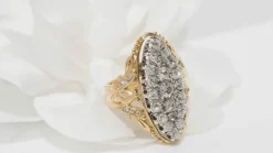Bague marquise Or jaune Diamants
