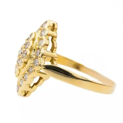 Bague Marquise Or jaune Diamant