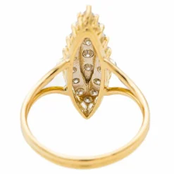 Bague Marquise Or jaune Diamant