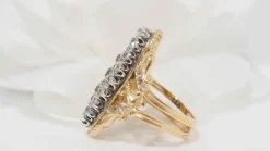 Bague marquise Or jaune Diamants
