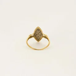 Bague marquise or jaune et blanc diamants