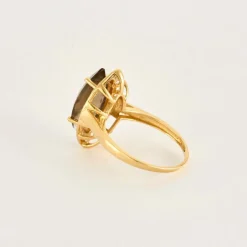 Bague Marquise or jaune quartz