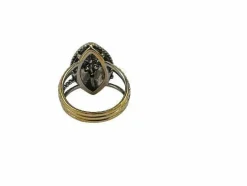Bague Marquise Or Platine Diamants