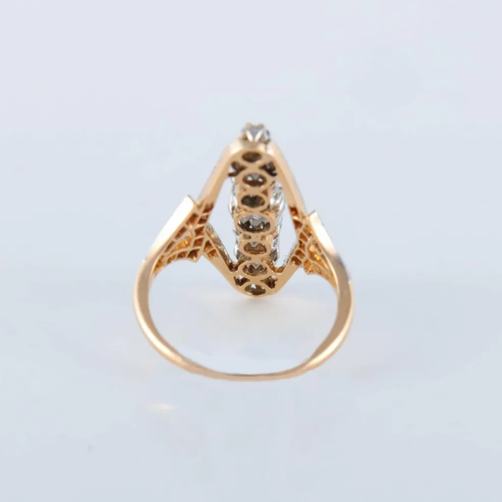 Bague marquise, époque Art Nouveau