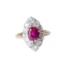Bague Marquise Rubis birman diamants
