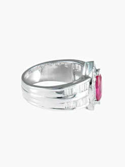 Bague Marquise Rubis Diamants