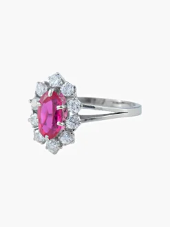 Bague Marquise Rubis synthétique