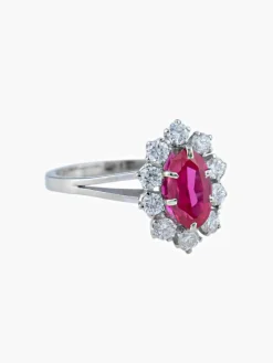 Bague Marquise Rubis synthétique