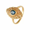 Bague Marquise Saphir et Diamants