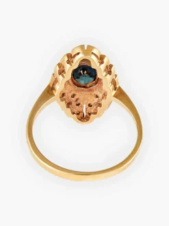 Bague Marquise Saphir et Diamants