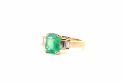 Bague émeraude 1,53 ct et diamants