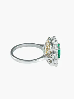 Bague Émeraude & Diamants