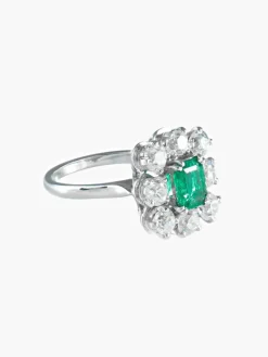 Bague Émeraude & Diamants
